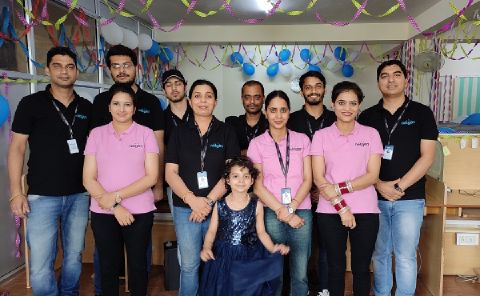 The Netgen team celebrating together at the Shimla office